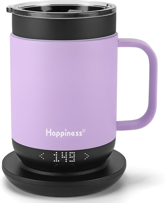 Smart Heated Coffee Mug,16oz Rechargeable Electric Self Heating Temperature Control Coffee Cup
