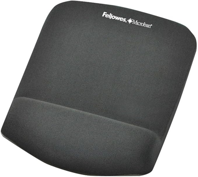 Fellowes PlushTouch Foam Mouse Pad Wrist Support with MICROBAN - Graphite (9252201)