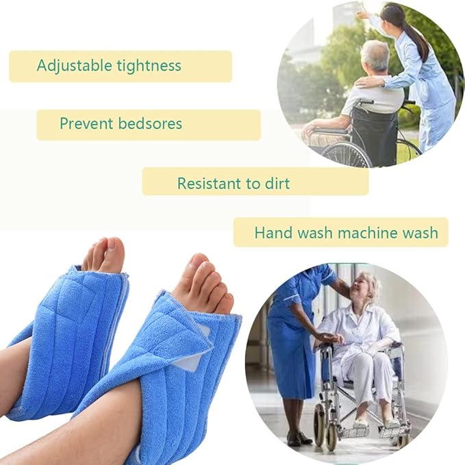 AUSTYLCO 2PCS Heel Protector Cushion-Foot Support Pillow,Anti-Decubitus Heel Pad for Heel Pain Relief,Pressure Sores,Pressure Sores,Bed Sores,Plantar Fasciitis,Adjustable in Size