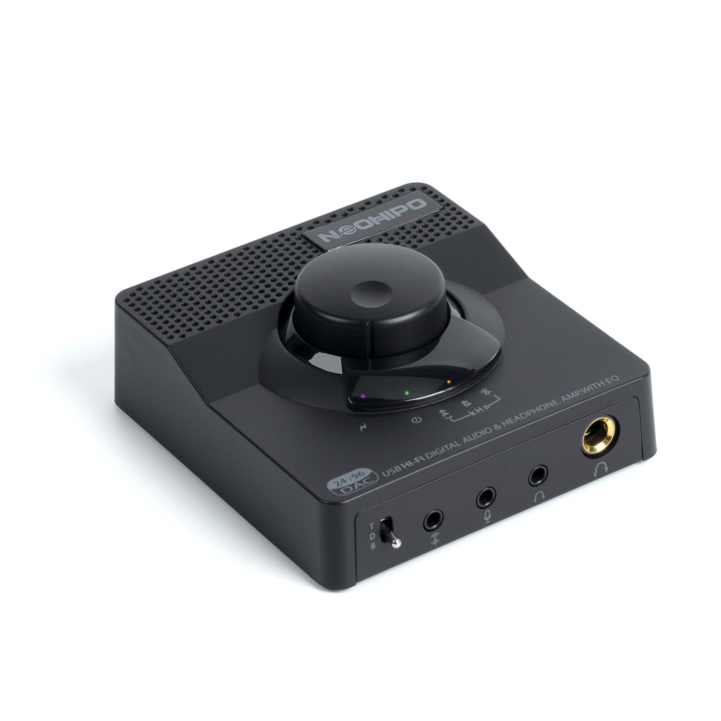 Neohipo H1 Dac Amp For Pc,Mini Usb Gaming Dac Headphone Amplifier, Mini Hi-Fi Digital-To-Analog Amp, 3.5Mm/6.35Mm/Mic/Eq Opt/Coa