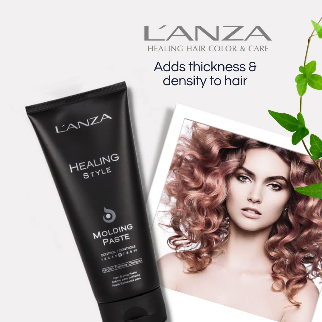L'ANZA Healing Style Molding Hair Styling Paste with Medium Hold Effect, Nourishes and Refreshes Dry and Flaky Scalp While Styli