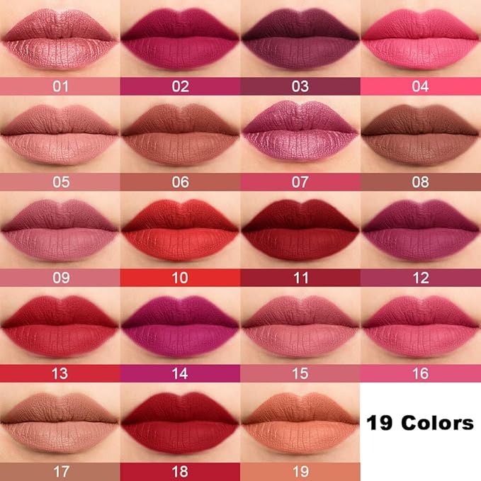 evpct 1Pcs Light Nude Brown Matte Lipstick and Lip Crayon Liner Pencil Set for Women Lip Stain Long Lasting Waterproof labiales mate magicos 24 horas originales pintalabios permanente 24 horas 17