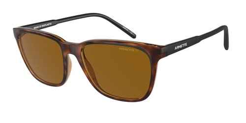 ARNETTE Cortex AN4291 277083 57MM Dark Havana/Brown Polarized Square Sunglasses for Men +BUNDLE with ACCESSORY EYEWEAR KIT