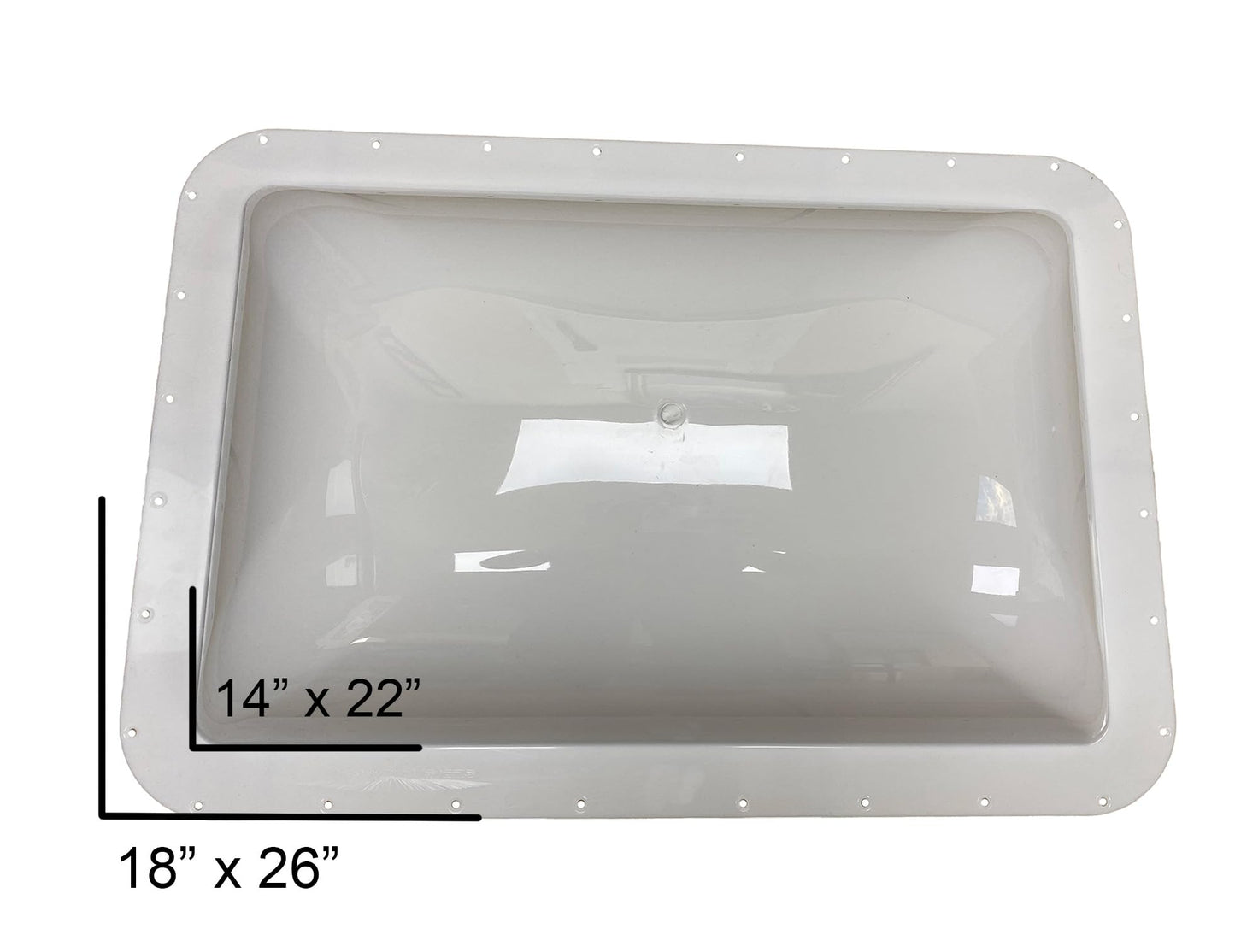 Class A Customs | RV Camper Trailer White Skylight 18 x 26 OD / 14 x 22 ID - Includes Caulk and Screws | WESL-100-CS