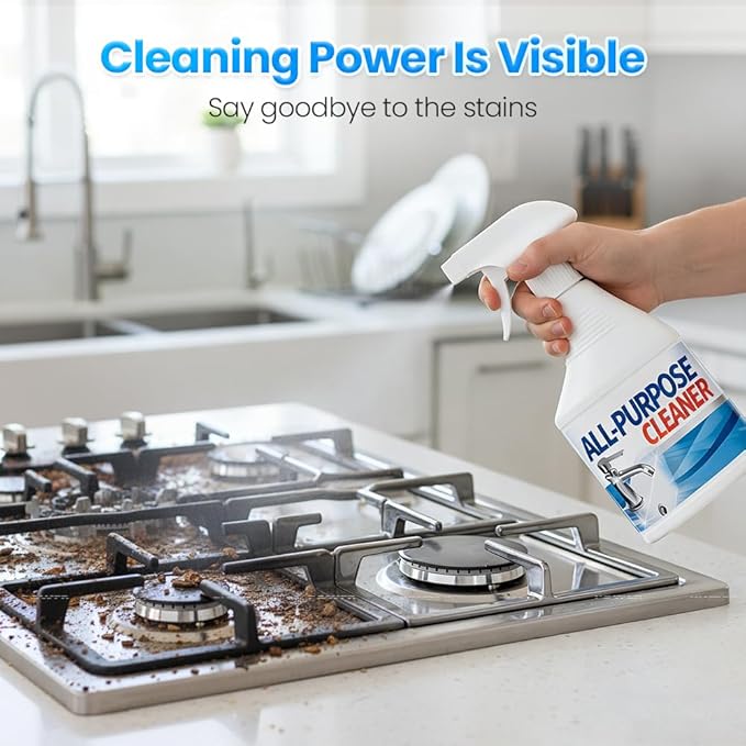 KAMOJI 2026 New Bathroom Descaler Cleaner, Multipurpose Bathrooms Cleaning Foam Spray for Kitchen, Upgrade All Purpose Rinse Cleaning Foam for Bathrooms, Sink, Glass (Blueberry)