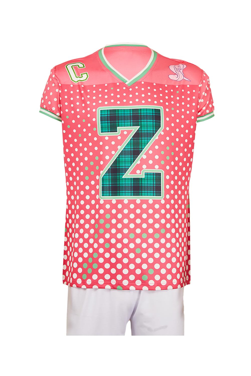 Zed Costume for Men from Zombies Halloween Seabrook Football Jersey Movie Cosplay