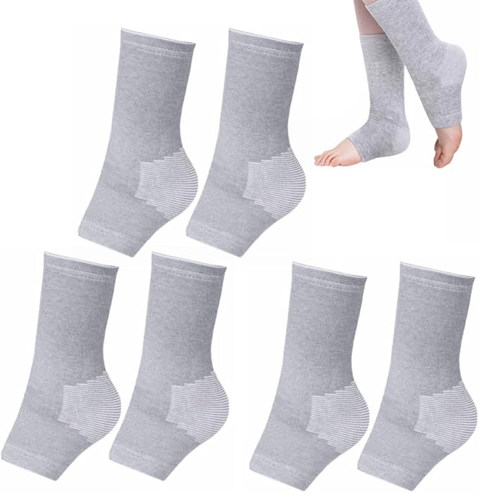 ANYSENT Bamboo Foot Sleeves,One Compression Bamboo Foot Sleeves,New Compression Bamboo SocksAnkle Compression Socks