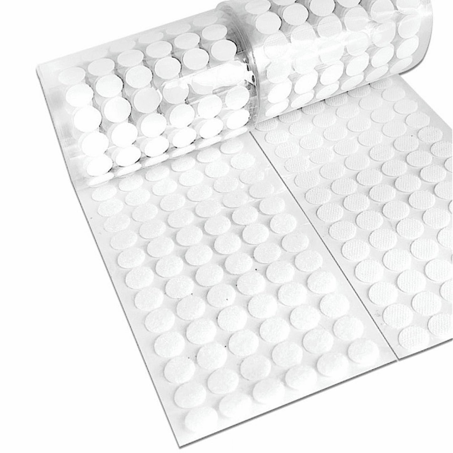 1000 Pcs(500 Pairs) 0.59inch Diameter Strong Sticky Round Nylon Dots, Hook and Loop Circle Dots with Adhesive, for Arts and Crafts Classroom Decor, Office, Home Organization