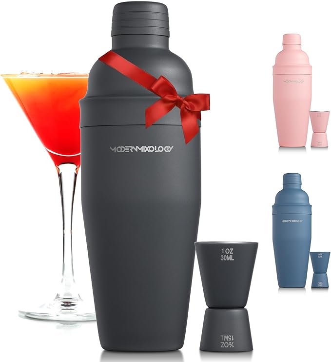 Modern Mixology 24oz Cocktail Shaker Set - Bartender Set with Jigger, Great for Mixing Cocktails, Martini, Margarita - Sle...
