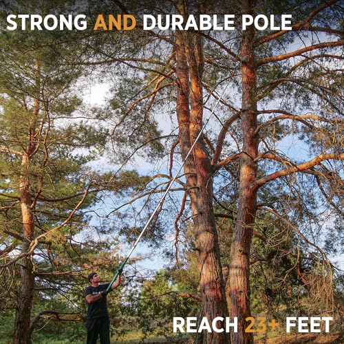 StartPro 18ft Tree Pruning Saw, Telescopic Manual Lightweight Extendable Pole Saw with Sharp Carbon-Enriched Blade for Eff...