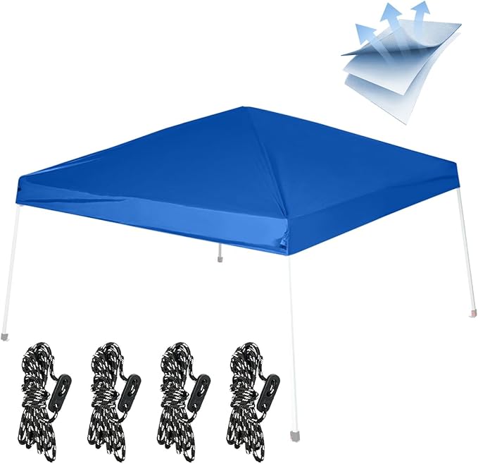 Birodeko Canopy Replacement Top Only, 300D Wateproof Pop-Up Canopy Tent Top Cover with Ropes, Instant Canopy Top Sunshade ...