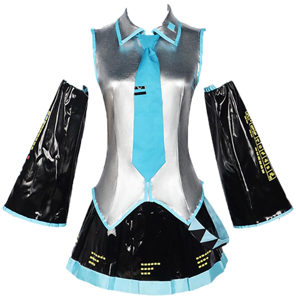 Anime Costume Party Dress Uniform For Women Full Set (Blue, XS)