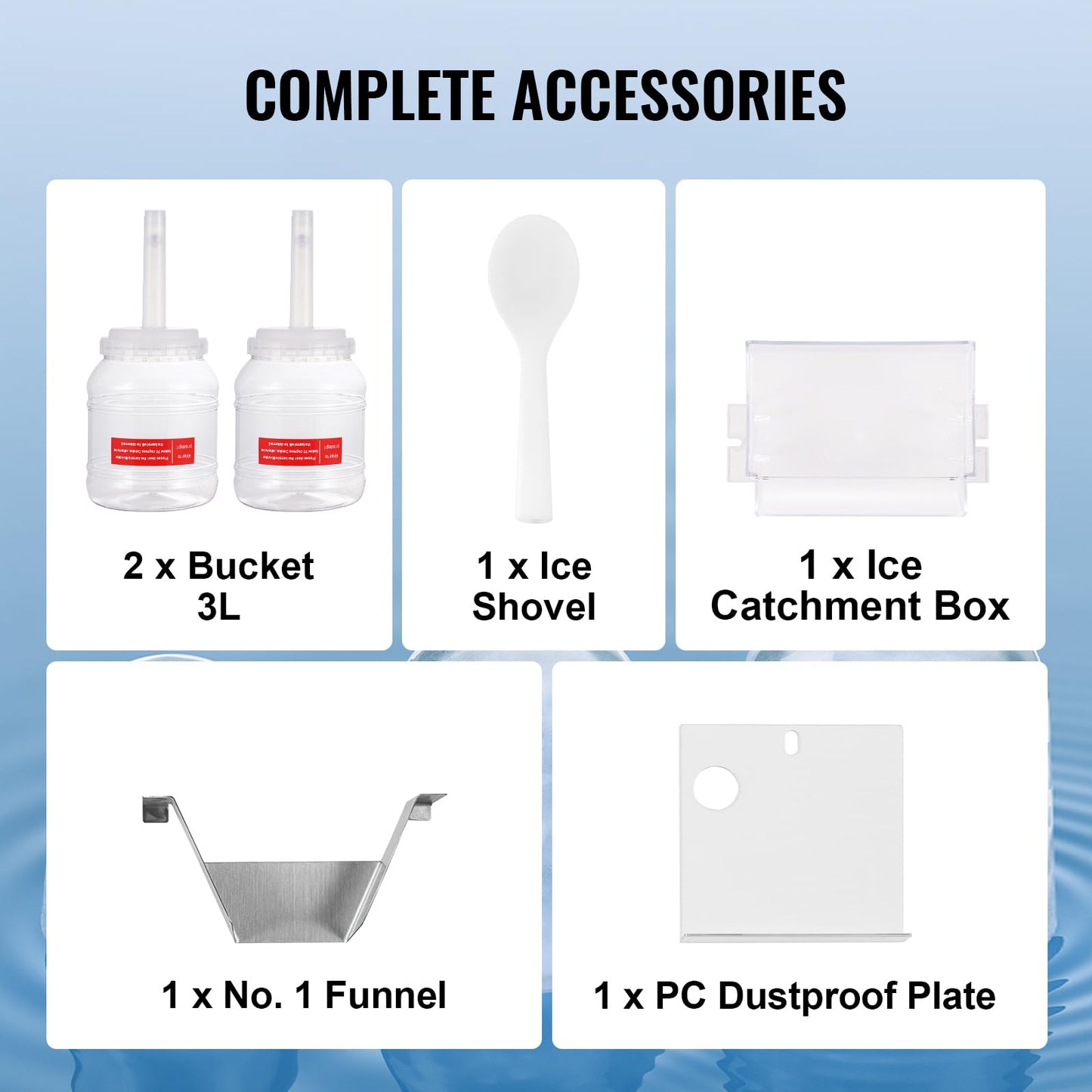 VEVOR Commercial Snowflake Ice Machine, 176.4LBS/24H Snowflake Ice Maker, Stainless Steel Ice Shaver Machine, Electric Snow Cone Maker, Air Cooling System for Rapid Heat Dissipation, for Bakery, Café