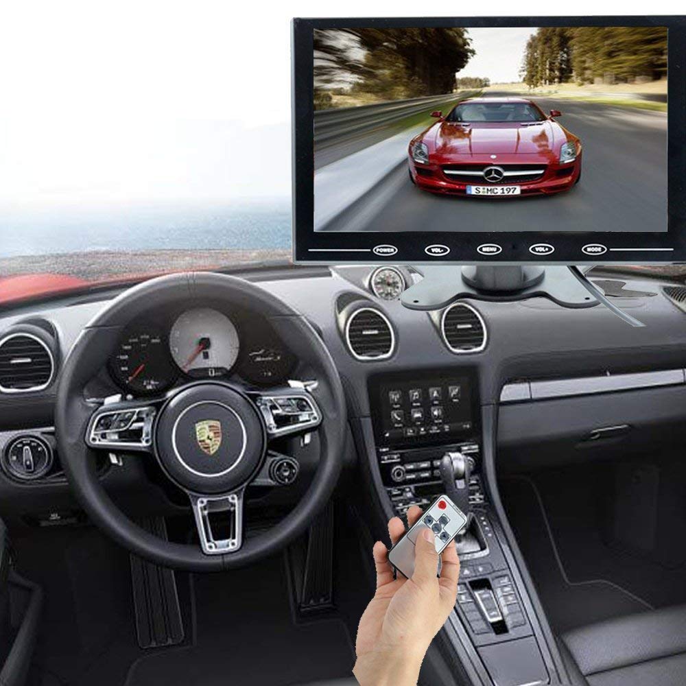 Camecho 9 Inch Lcd Monitor Hd Color Screen, 2 Video Input/Hdmi/Vga, Support Car Backup, Mini Pc Display, Cctv, Home Security, Wi