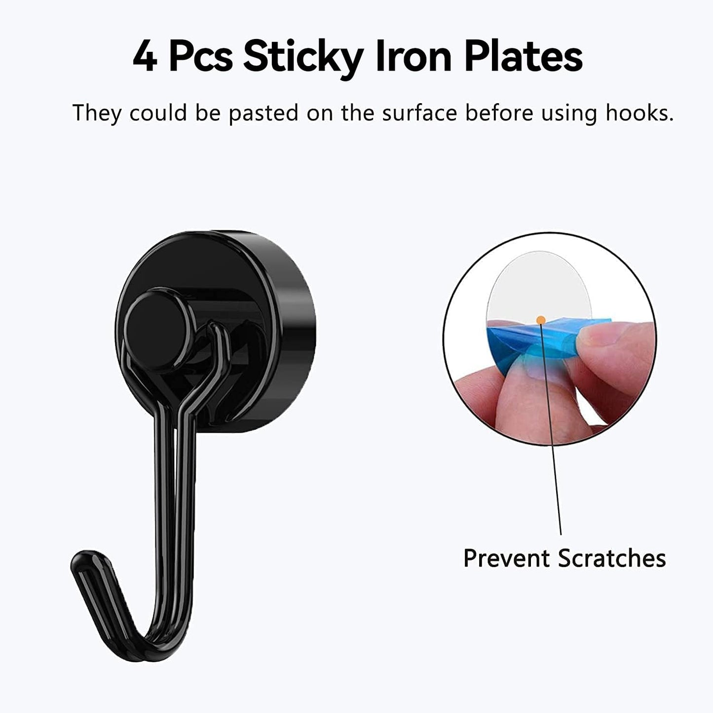 Tohoer Magnetic Hooks, Neodymium Magnets Hook Heavy Duty 30LBS with Rust Proof for Fridge, Refrigerator, Oven, Grill, BBQ, Key, Tools Holder, Utensil, Kitchen, Outdoor, Magnet for Hanging Wreaths