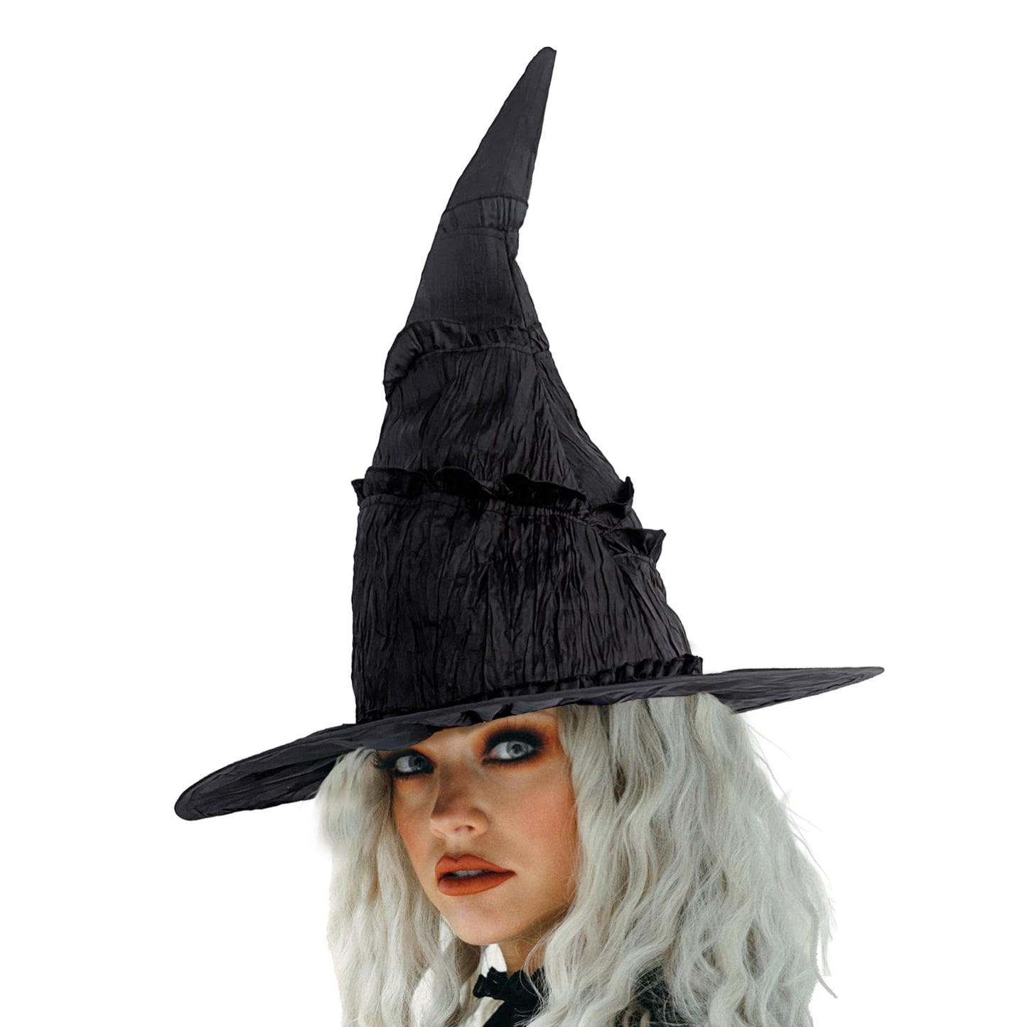 JYOUMI Halloween Black Witch Hat Black Witches Hat for Women Halloween Costumes Accessories Masquerade Cosplay Costumes