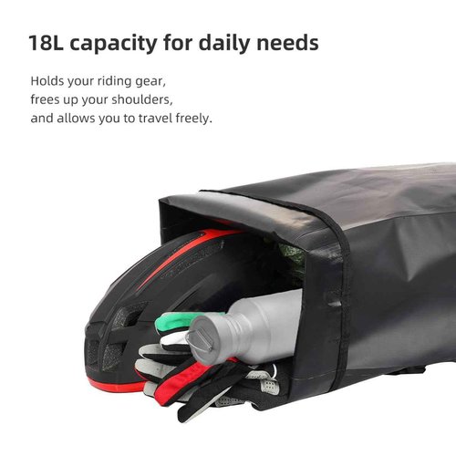 SOUUXIU 18L Bicycle Pannier Bag Waterproof Multi-Functional 1PCS/2PCS, Dry Sacks Bike Saddle Bag Quick Release Bike Rear Rack Bag Large Luggage Trunk Bag for Mountain Bikes/Road Bikes