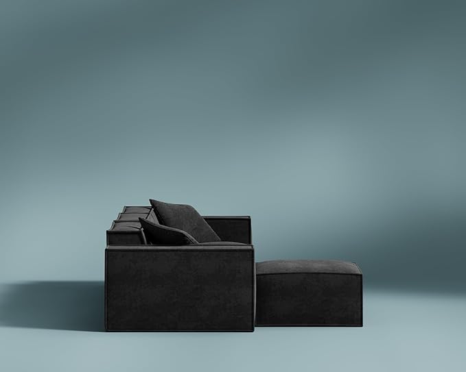 ROVE LAB M1 Modular Sectional Sofa with Ottoman, Sofa in a Box, PetFriendly Modular Couch, Spill-Resistant,Sustainable, Stylish, Modern Sectional Couch for Living Room with SmartFoam Comfort