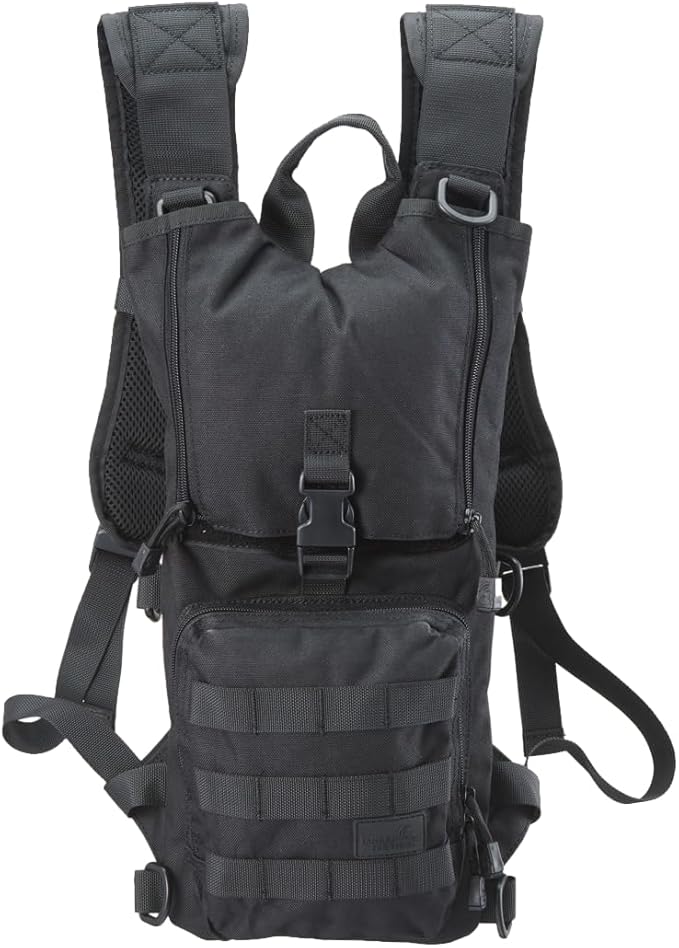 Lancer Tactical Lightweight Nylon Hydration Backpack - Ideal for EDM Music Festivals, Hiking, Running, Cycling, Airsoft, H...