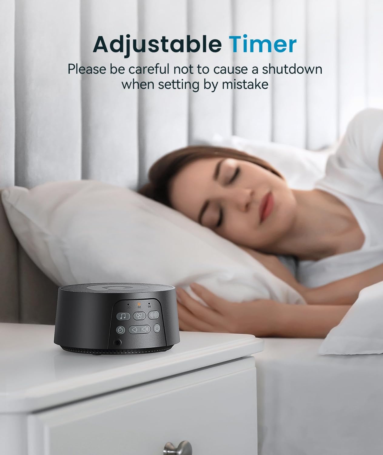 Dreamegg White Noise Machine, Sound Machine for Sleeping Baby, Kids, Adult (D3Pro-Black)