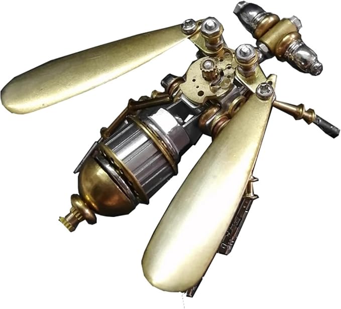 3D Steampunk Metal Fruit Fly Model Kit – DIY Mechanical Brass Insect Puzzle for Adults, Retro Collectible Assembly Craft, Unique Home Office Decoration Gift (Fruit Fly)