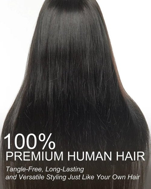 JALIZA 24" Pre Bleached Glueless Wig on Clearance - 100% Virgin Human Hair HD Lace Straight Wear-to-Go