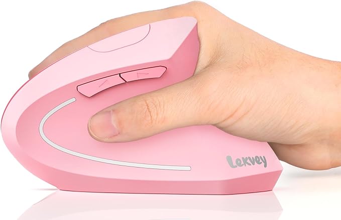 Lekvey Ergonomic Mouse, Vertical Wireless Mouse, Rechargeable 2.4 GHz USB Optical Carpal Tunnel Mice : 800/1200 / 1600 DP...