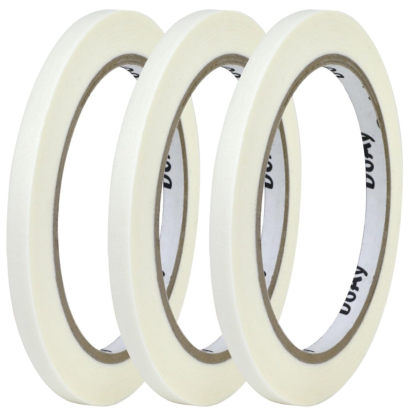 DOAY 3 Pack White Masking Tape - Painters Tape 0.25 Inch Wide - Multi-Surface, Water Resistant, Indoor & Outdoor Use - 270FT Total - Artist Tape for Paint, Wall, Car, DIY (#4010)