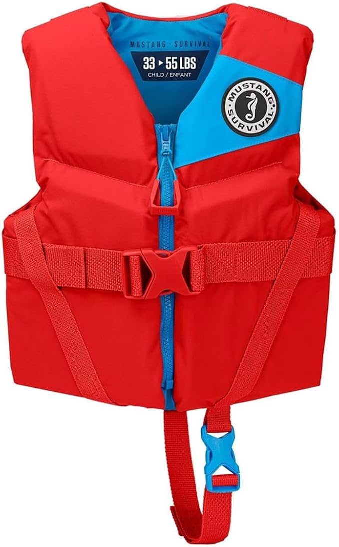 Mustang Survival Child Rev Foam Vest - Imperial Red