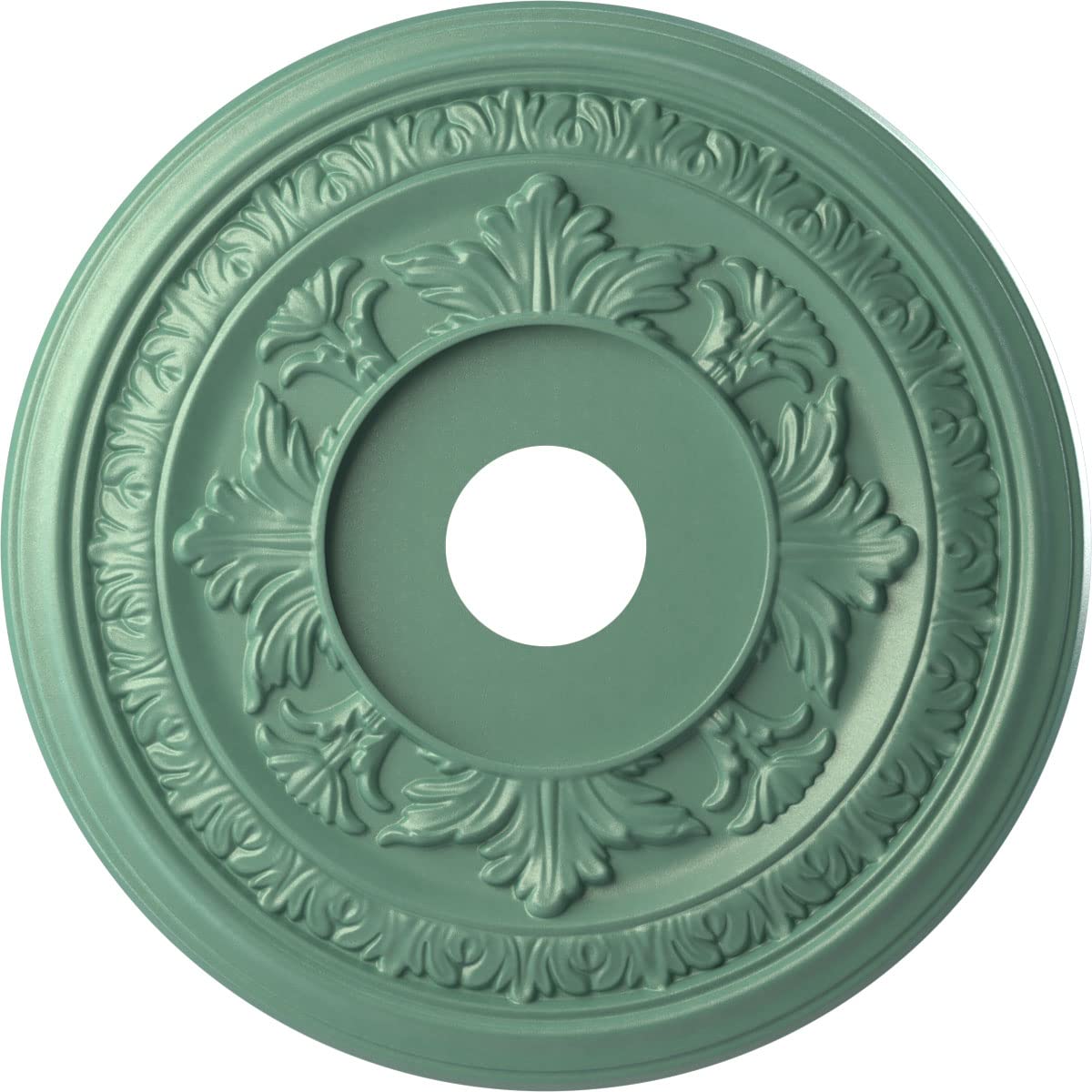 Ekena Millwork Cmp19Bafsm Baltimore Thermoformed Pvc Ceiling Medallion (Fits Canopies Up To 7 3/4), 19Od X 3 1/2Id X 1P, Univers