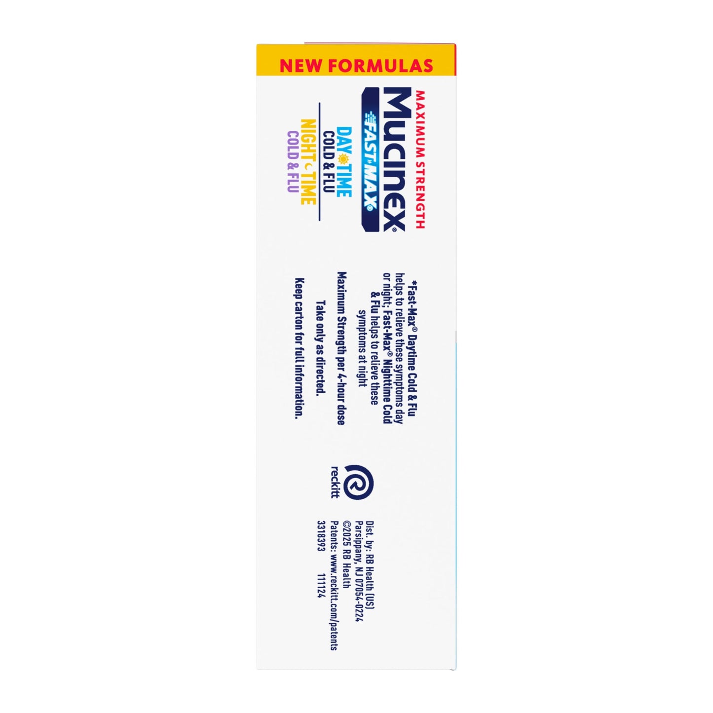 Mucinex Fast-Max Maximum Strength Day & Night Cold and Flu Medicine for Adults, Powerful Over-The-Counter Medication for Cold & Flu Symptoms, Fast Release Caplets, 40 Count