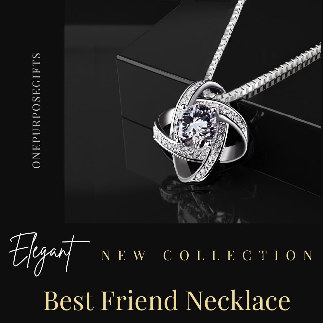 Onepurposegifts Best Friend Necklace for Birthday, Long Distance, Jewelry