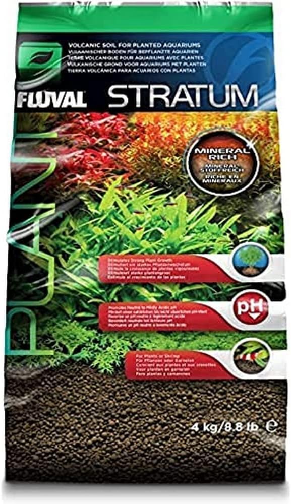 Fluval 12694 Plant and Shrimp Stratum for Freshwater Fish Tanks, 8.8 lbs. – Aquarium Substrate for Strong Plant Growth, Su...