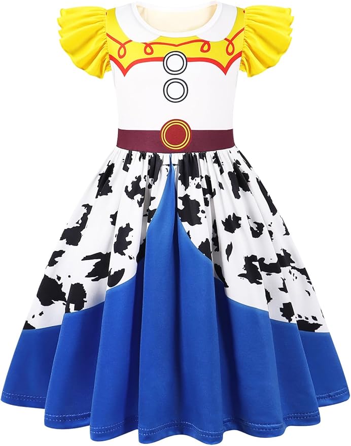 Sukyfecde Cowgirl Costume Girls Toddler Princess Dress up Birthday Outfits Halloween Role Play Clothes