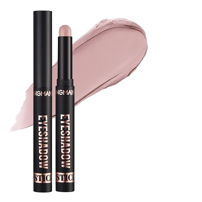 Matte Cream Eyeshadow Stick, Waterproof Eye Shadow Stick, Long-Lasting and Blendable High Pigmented Single Eyeliner Makeup for Women, 11 Rose Nude