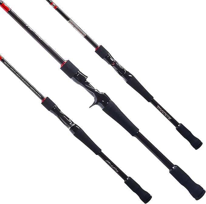 Favorite Pro Series Bait Casting and Spinning Fishing Rod | Light Weight Carbon Fiber Graphite Blend Fishing Rod