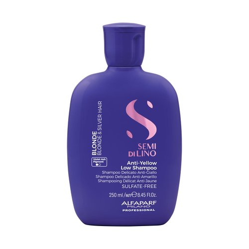 Alfaparf Milano Semi di Lino Anti-Yellow Gift Set for Blonde, Platinum and Silver Hair - Sulfate Free Shampoo, Conditioner and Spray - Removes Yellow and Brassy Tones - Corrects Brassiness