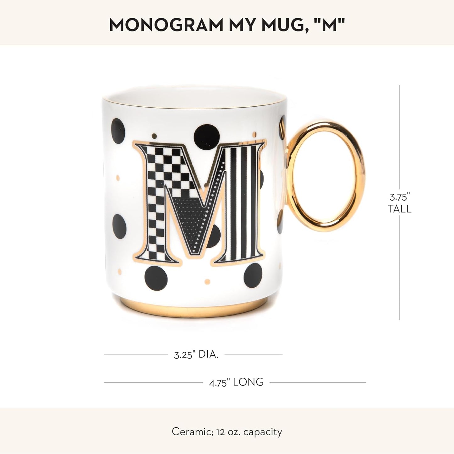 MACKENZIE-CHILDS My Mug, Decorative Ceramic Coffee Mug with Handle, M