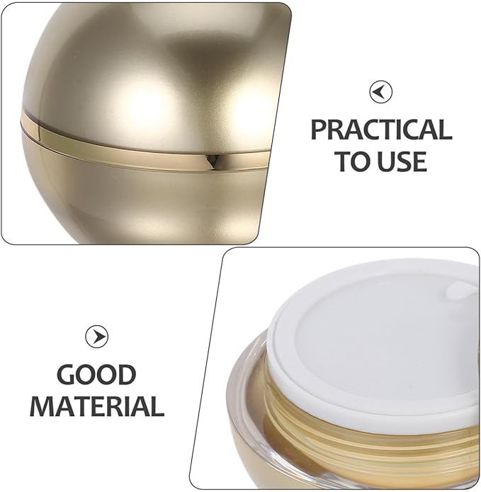 Didiseaon Cosmetics Travel Bottle Empty Refillable Face Cream Container Leak-Proof Cosmetics Bottle for Lotion Face Cream (Golden)