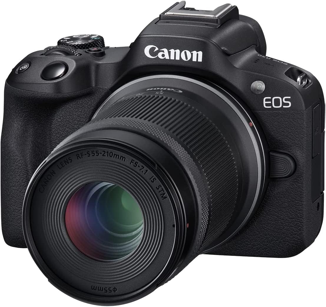Canon EOS R50 Mirrorless Camera Body with 2 Lens Kit RF-S 18-45mm is STM and 55-210mm is STM 5811C022 Bundle with Deco Gear Bag + 2 Battery +Tripod + Filters + Wide Angle & Telephoto Lenses & More