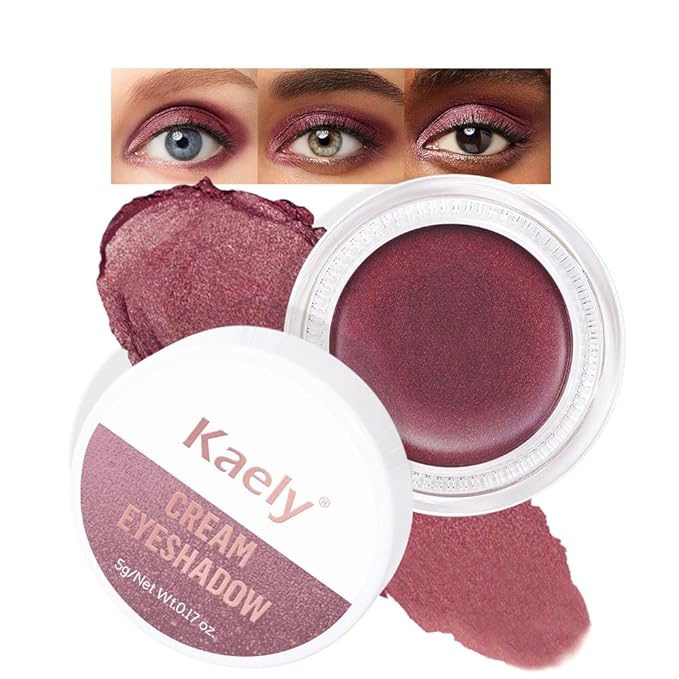 Single Cream Eye Shadow,Orchid Glitter Shimmer Natural Nude Monochrome Eyeshadow Palette,Waterproof,Long Lasting Naturing-Looking,Vegan & Cruelty-Free,26