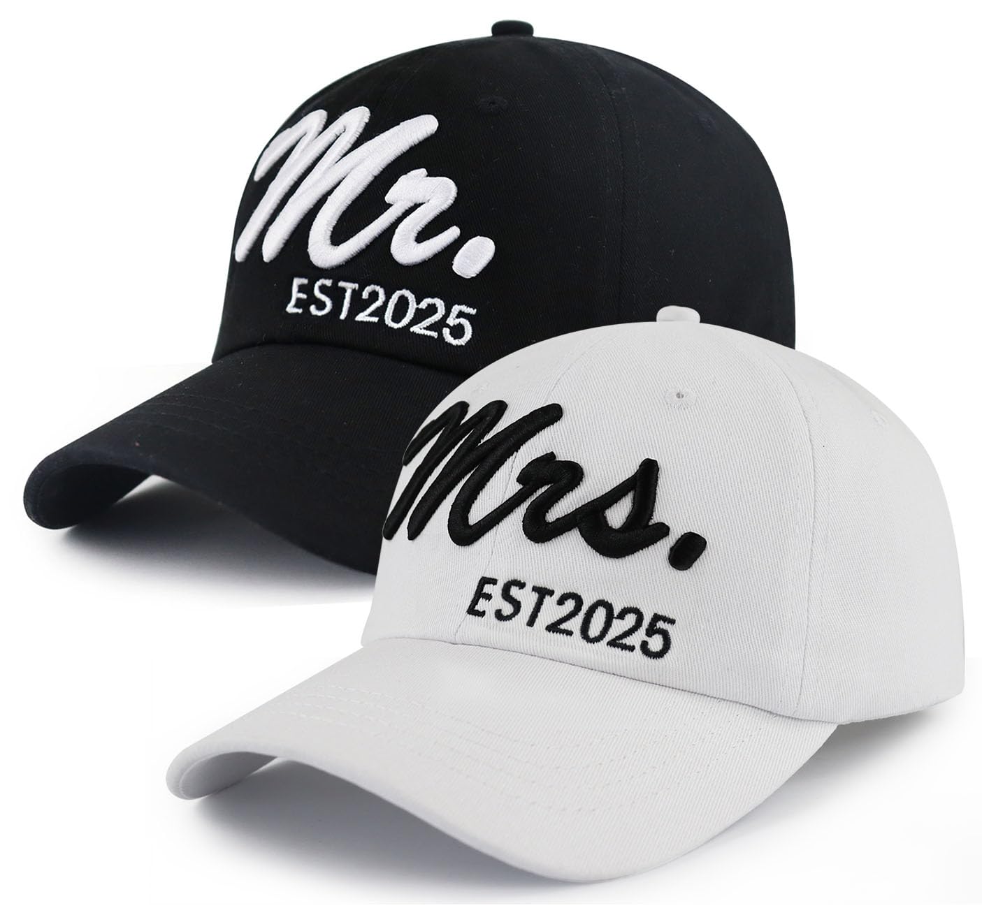 Mr and Mrs Gifts 2025, Bride Groom Baseball Cap, Honeymoon Essentials Matching Mr Mrs Hat, Birthday Wedding Engagement Gifts for Couples Newlyweds