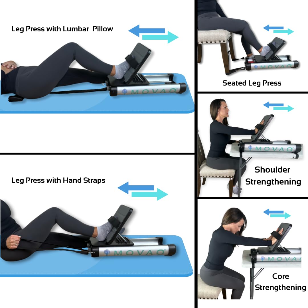 US Doctor Invented Mini in-Bed Leg Press Machine for Rehab | Low-Impact Leg Strength Trainer for Neurological & Orthopedic Recovery | Portable 9 lb PT Equipment with 6 Resistance Levels up to 66 lb
