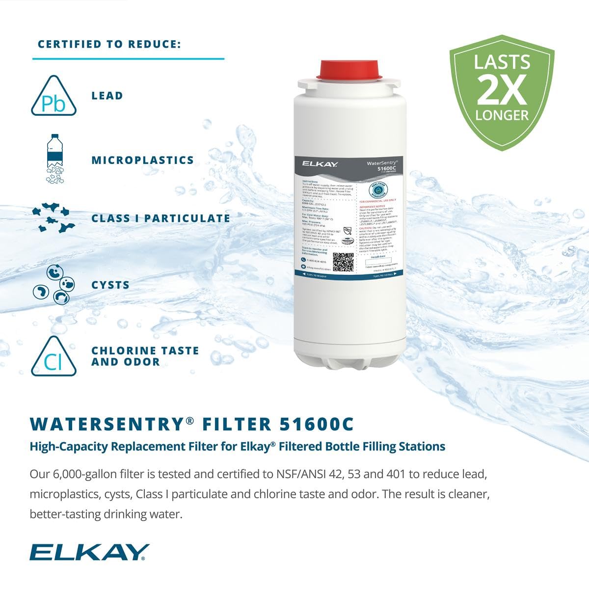 Elkay LZSTL8WSLP Enhanced Bottle Filler & Bi-Level ADA Cooler Refrigerated Light Gray Granite High Capacity Lead Drop Down Wrapper