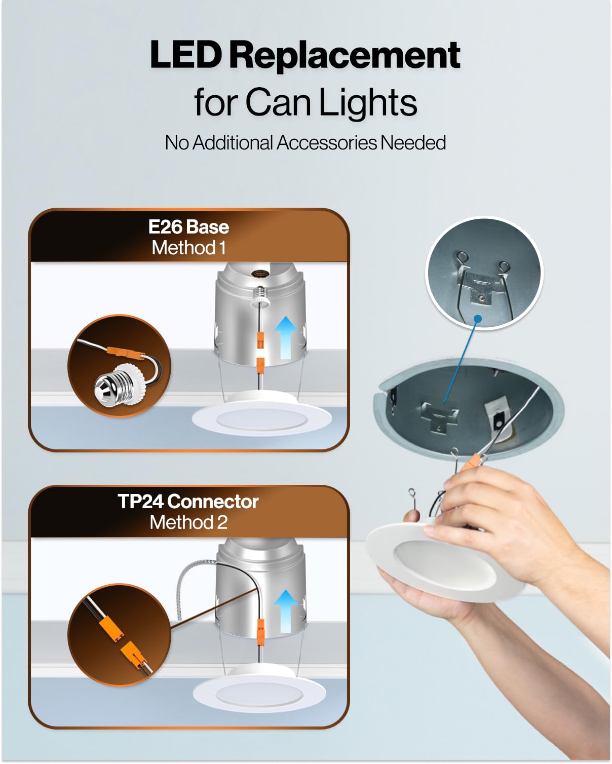 Sunco 12 Pack 6 Inch LED Recessed Lighting Retrofit with Night Light, 2700K/3000K/4000K/5000K/6000K Selectable, Dimmable Can Lights, 12W, 1000LM, Damp Rated, Retrofit Installation - ETL
