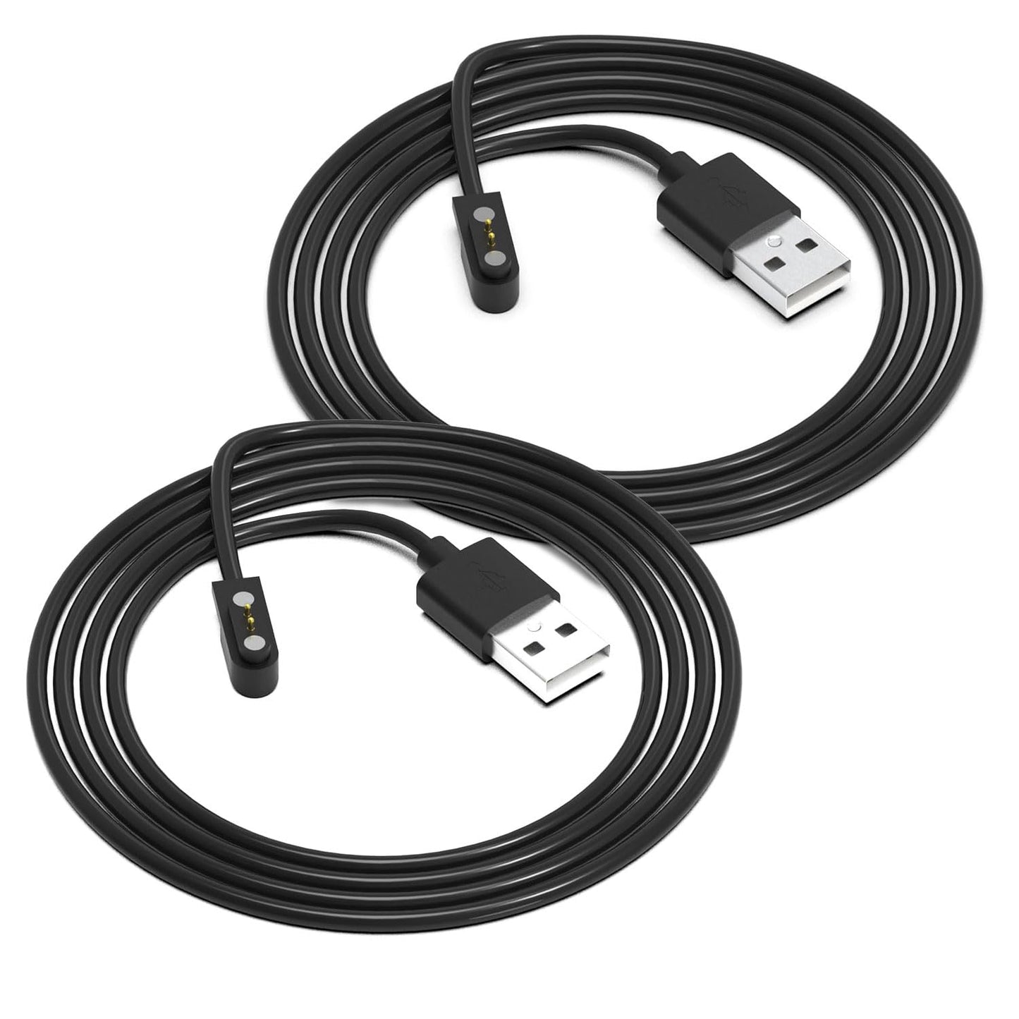 2 Pin Chargers For Veryfit Smart Watch Cord, 2-Pack [Model A + Model B, Only One Fit] 2.8Mm Magnetic Usb Charging Cable For Smar