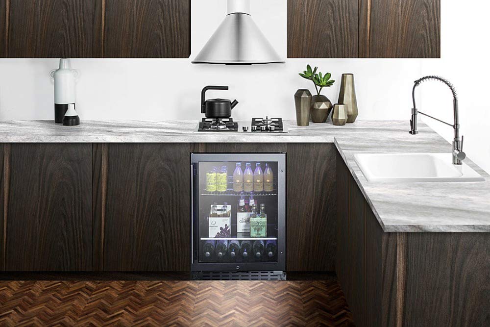 Summit 24” Beverage Center, 4.2 cu.ft. Capacity, ADA Compliant, Stainless Steel & Glass- ALBV2466