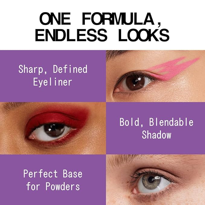 about-face Matte Fluid Eye Paint New Karma – High-Pigment Liquid Eyeshadow, Long-Lasting, No-Budge Matte Finish, Vegan & Cruelty-Free (Bright Purple)