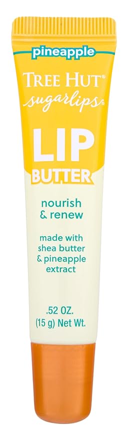 Tree Hut Pineapple Sugarlips Lip Butter, Moisturizing & Nourishing Lip Care for Smooth, Hydrated Lips, Holiday Gift & Stocking Stuffer, 0.52 fl oz