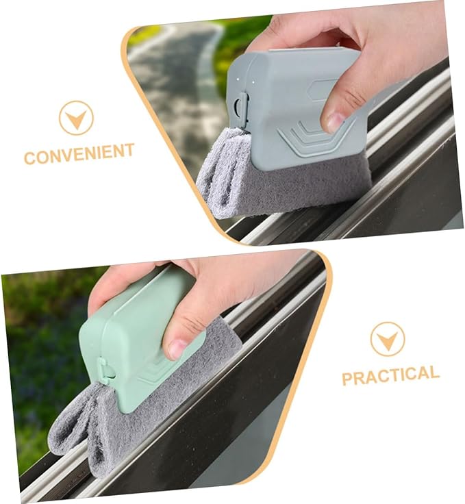 Angoily 3pcs Window Groove Cleaning Brush Set with Flexible Soft Bristles for Precision Cleaning of Narrow Gaps Crevices and Sliding Door Tracks Multipurpose Household Scrubber Tool for